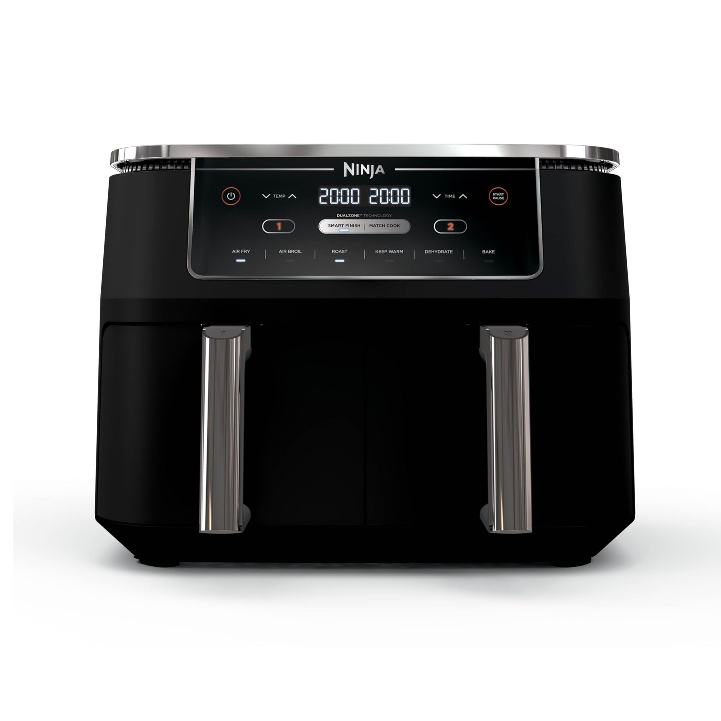 Ninja DZ302 Foodi 10-qt. 6-in-1 DualZone Smart XL Air Fryer with 2 Independent Baskets, Match Cook & Smart Finish to Air Fry, Air Broil, Roast, Bake, Dehydrate, & Keep Warm, Black